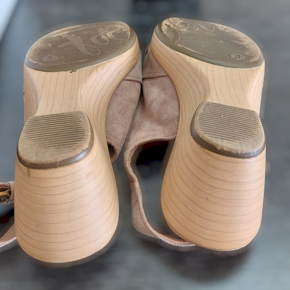 M&S Footglove Beige Suede Leather Slingback Sandals Peep Toe UK 3. - Picture 12 of 12